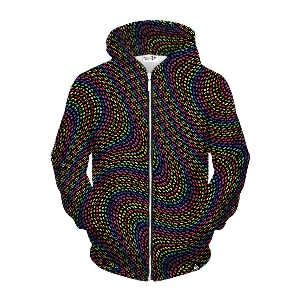 SET4LYFE DOPE STRANGE 1995 ZIP UP HOODIE Mattaio Loves You USA Made Size 2XL